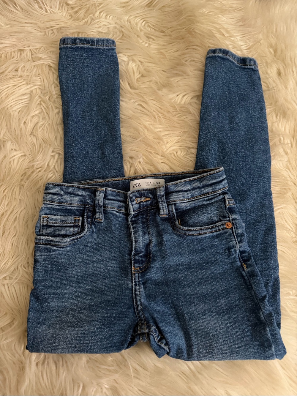 Zara Girls Blue Skinny Stretch Jeans
